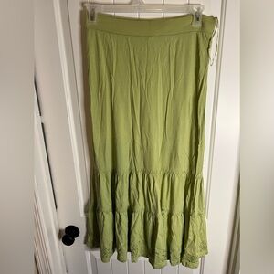 Strapless green dress